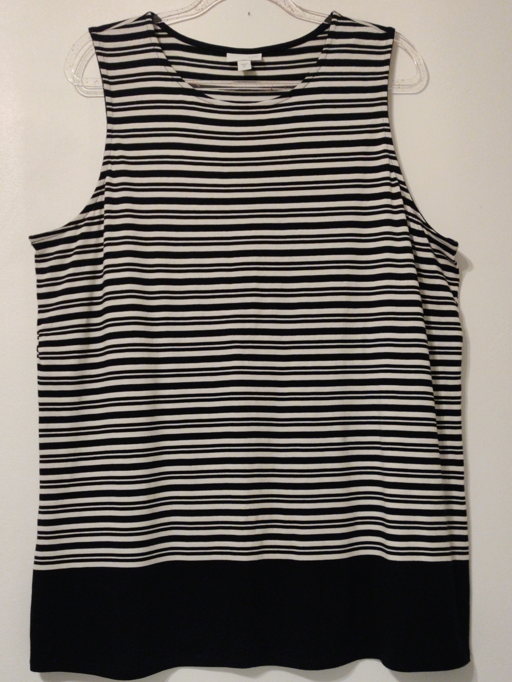 J. Jill Black and White Striped Tank